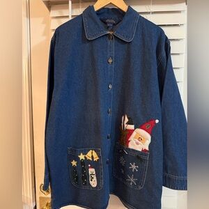 Natural Impressions Denim Christmas Jacket